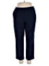 Alfred Dunner 100% Polyester Solid Blue Casual Pants Size 16 Petite - photo 1