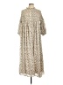 Mila 100% Polyester Paisley Tan Casual Dress Size L - photo 1