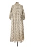 Mila 100% Polyester Paisley Tan Casual Dress Size L - photo 2
