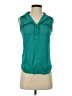 Ann Taylor LOFT 100% Polyester Teal Sleeveless Blouse Size XS (petite) - photo 1