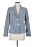 Nine West 100% Polyester Checkered-gingham Blue Blazer Size 8 - photo 1