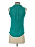 Ann Taylor LOFT 100% Polyester Teal Sleeveless Blouse Size XS (petite) - photo 2
