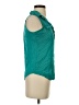 Ann Taylor LOFT 100% Polyester Teal Sleeveless Blouse Size XS (petite) - photo 4