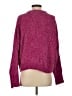 Aqua 100% Polyester Solid Pink Pullover Sweater Size S - photo 2