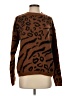 Line & Dot Animal Print Brown Pullover Sweater Size XS - photo 1