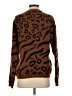 Line & Dot Animal Print Brown Pullover Sweater Size XS - photo 2