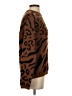 Line & Dot Animal Print Brown Pullover Sweater Size XS - photo 4
