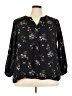 T Tahari 100% Polyester Floral Black 3/4 Sleeve Blouse Size 3X - photo 1