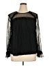 Ann Taylor LOFT Black Long Sleeve Blouse Size XL - photo 1
