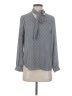 Ann Taylor 100% Polyester Gray Long Sleeve Polo Size XS (petite) - photo 1