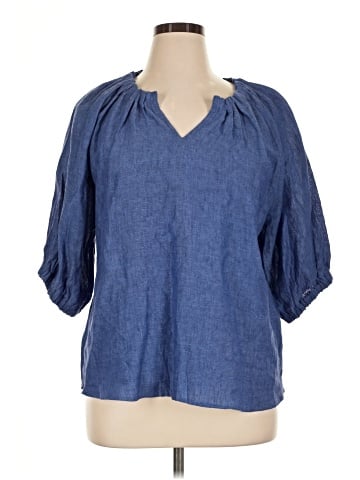 Foil 3/4 Sleeve Blouse (view 1)