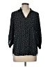 Iz Byer 100% Polyester Polka Dots Black 3/4 Sleeve Blouse Size L - photo 1