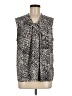 Calvin Klein Animal Print Black Sleeveless Button-Down Shirt Size L (estimated) - photo 1