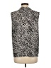 Calvin Klein Animal Print Black Sleeveless Button-Down Shirt Size L (estimated) - photo 2