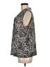 Calvin Klein Animal Print Black Sleeveless Button-Down Shirt Size L (estimated) - photo 5