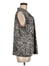 Calvin Klein Animal Print Black Sleeveless Button-Down Shirt Size L (estimated) - photo 4