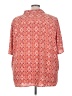 Catherines Print Red 3/4 Sleeve Blouse Size 4X - photo 2