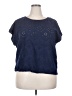 Old Navy 100% Cotton Blue Short Sleeve Top Size XXL - photo 1