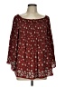 Max Studio 100% Polyester Burgundy 3/4 Sleeve Blouse Size L - photo 1