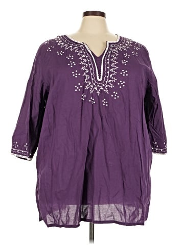 Woman Within 3/4 Sleeve Blouse (view 1)
