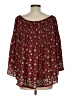 Max Studio 100% Polyester Burgundy 3/4 Sleeve Blouse Size L - photo 2
