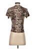 Lioness Animal Print Brown Short Sleeve Turtleneck Size S - photo 2