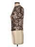 Lioness Animal Print Brown Short Sleeve Turtleneck Size S - photo 5