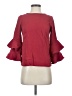 J.Crew 100% Polyester Burgundy 3/4 Sleeve Blouse Size 00 - photo 1