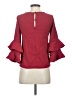 J.Crew 100% Polyester Burgundy 3/4 Sleeve Blouse Size 00 - photo 2