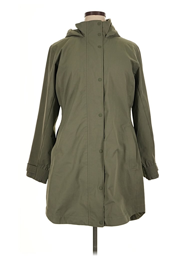 Pre-owned Athleta Raincoat In Green