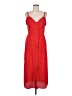 Topshop 100% Polyester Red Casual Dress Size 8 - photo 1