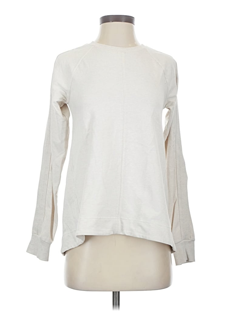 Pre-owned Athleta Pullover Sweater In White