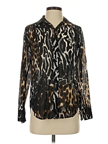 Trina Turk Long Sleeve Silk Top (view 1)