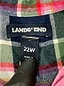Lands' End 100% Baumwolle Plaid Pink 3/4 Sleeve Button-Down Shirt Size 22 - photo 7
