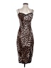 Boston Proper Animal Print Brown Cocktail Dress Size 4 - photo 1