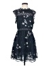 Aqua 100% Polyester Floral Blue Casual Dress Size S - photo 1
