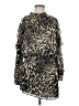 Parker 100% Polyester Animal Print Brown Cocktail Dress Size M - photo 1