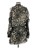 Parker 100% Polyester Animal Print Brown Cocktail Dress Size M - photo 2