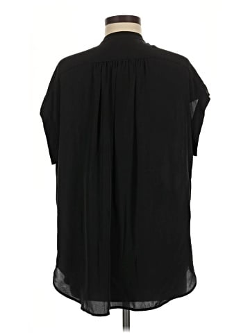 Vince. Short Sleeve Silk Top (view 2)