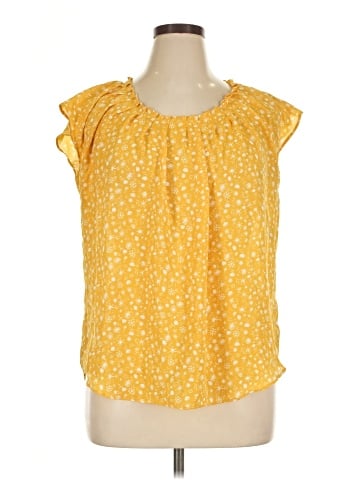 LC Lauren Conrad Short Sleeve Blouse (view 1)