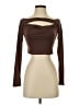 Meshki Brown Long Sleeve Top Size S - photo 1