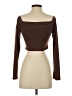 Meshki Brown Long Sleeve Top Size S - photo 2