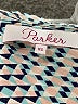 Parker 100% Silk Blue Short Sleeve Silk Top Size XS - photo 7