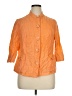 TanJay Orange 3/4 Sleeve Button-Down Shirt Size 14 - photo 1