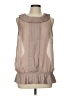 Ann Taylor LOFT 100% Polyester Tan Sleeveless Blouse Size L - photo 1