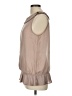 Ann Taylor LOFT 100% Polyester Tan Sleeveless Blouse Size L - photo 5