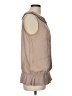 Ann Taylor LOFT 100% Polyester Tan Sleeveless Blouse Size L - photo 4