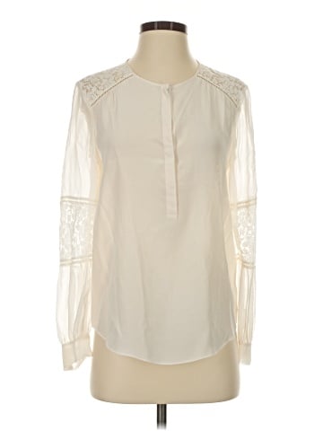 Rebecca Taylor Long Sleeve Silk Top (view 1)