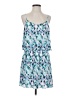 Parker 100% Polyester Print Blue Casual Dress Size S - photo 1