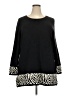 Notations Animal Print Black Pullover Sweater Size 2X - photo 1
